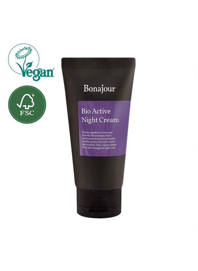 BONAJOUR ] Vegan Resurrection Plant Aquaporin Water Sleeping Mask Natural Night Cream - Vegan Cosmetics, Renewal & moisturizing & nutrition Face Mask 2.8Fl.oz - Image 2