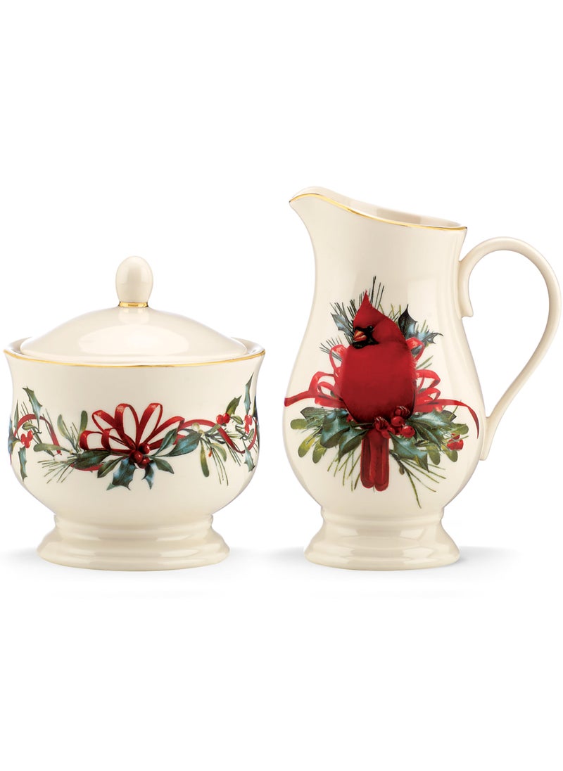 LENOX Lenox 847266 Winter Greetings Sugar  Creamer Set Christmas  Holiday Hosting 