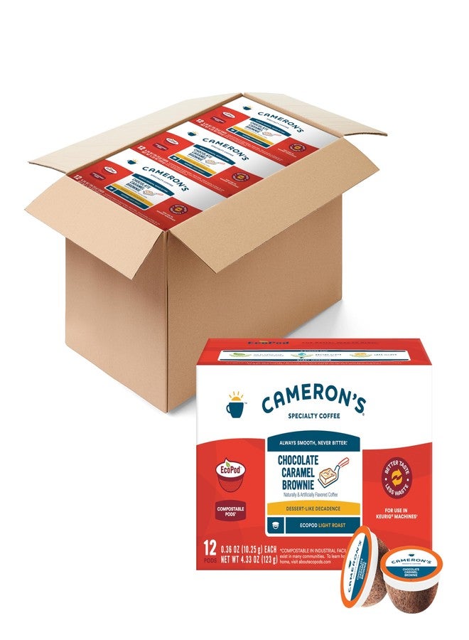 Cameron's Coffee Single Serve Pods, Flavored, Chocolate Caramel Brownie, 12 Count (Pack of 6) - Image 1