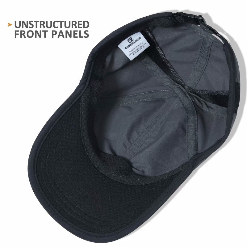 GADIEMKENSD GADIEMKENSD Mens Hats Baseball Cap UPF 50+ Sun Quick Dry Lightweight Breathable Trucker Hat Outdoor Hiking Fishing Run Golf Sports Mesh Hats A Go Running Hat Quick Drying for Men Women Mens Dark Gray  - Image 3