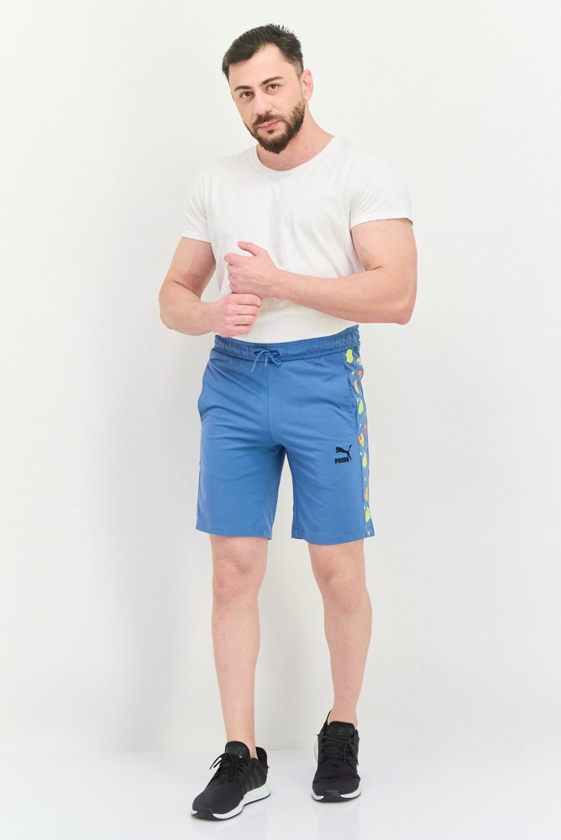 PUMA شورتات خارجية ضيقة للرجال، أزرق رمادي - Image 4