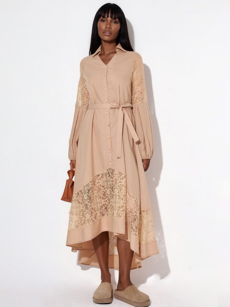 Jennyfer Embroidered Midi Wrap Dress - Image 1