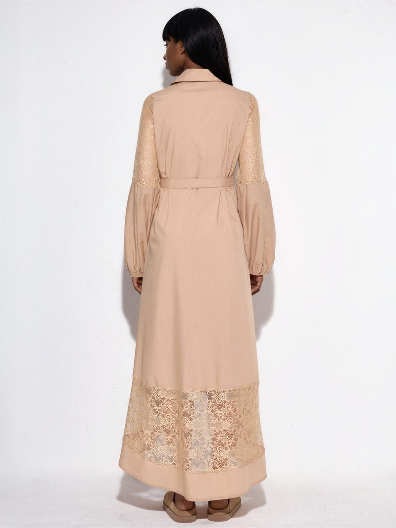 Jennyfer Embroidered Midi Wrap Dress - Image 3