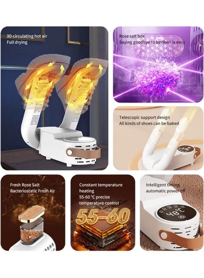 ELTRAZONE Portable Smart Shoe Dryer & Boot Dryer | Multi-Functional Folding Shoe Dryer with Temperature Control, Timing, UV Disinfection & Deodorizing | Ideal for Shoes, Boots, & Socks - Image 5