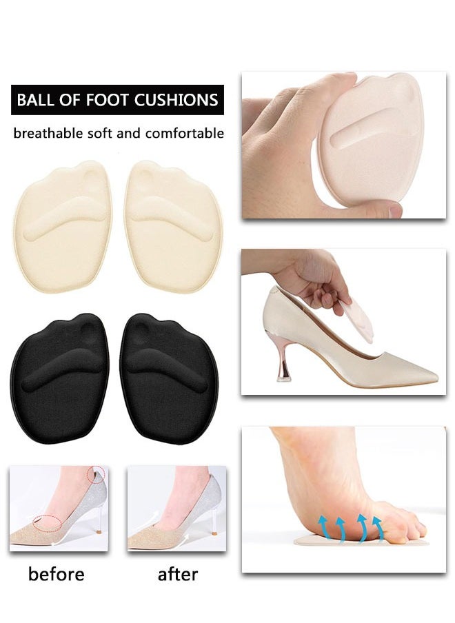 HAWAWA 4 Pairs Shoe Filler High Heel Cushion Pads Adjustable Toe Filler Inserts Front Insoles Heel Grips for Preventing Too Big Shoe from Heel Slipping Blisters Relieve Pain  - Image 4