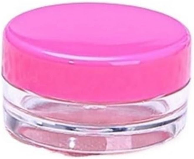 Lip Scrub Containers 50PCS 2g 3g 5g Empty Small Colorful Covers Clear Plastic Cosmetic Pot Jars with Lids for Face Cream Lip Balm Containers Travel(Rose,2ml) - Image 1