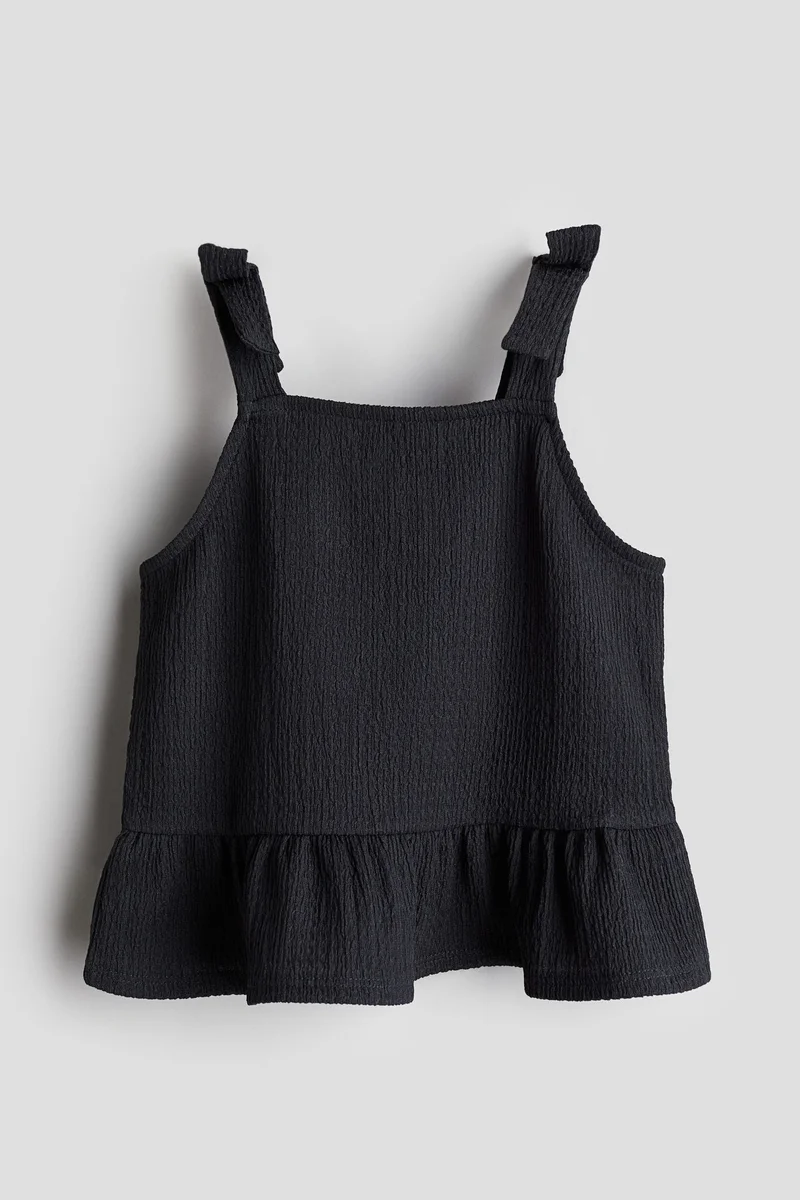 H&M Bow-detail peplum top