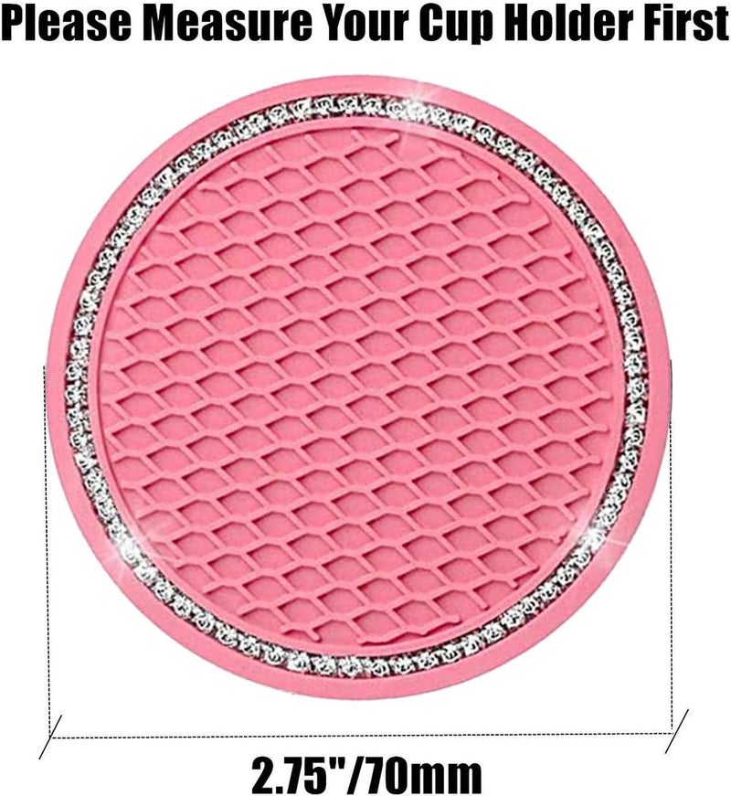 Hanemia Bling Car Cup Coaster Set - Pink - Image 4