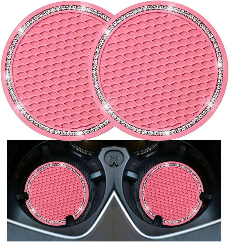 Hanemia Bling Car Cup Coaster Set - Pink - Image 2