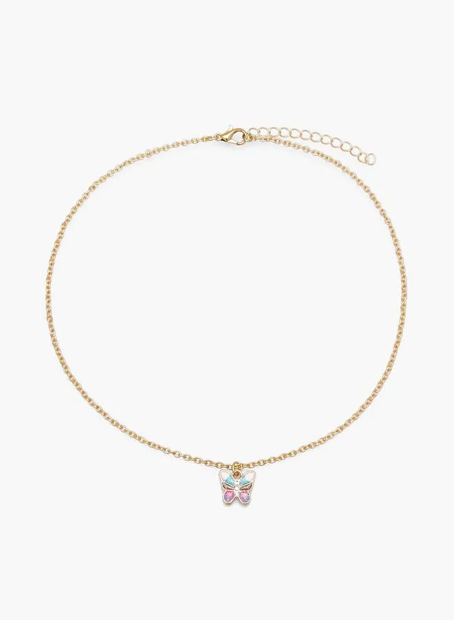 Flora Bella By Shoexpress Flora Bella Jewellery Set With Butterfly Accent