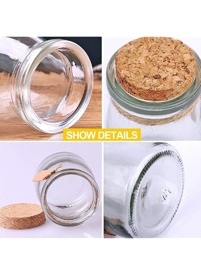 erorex Small Glass Decorative Bottles With Cork Lids 10Pc 3.4Oz Mini Mason Jar For Wedding Favors Apothecary Diy Arts Crafts W Personalized Label Tags And String - Image 3
