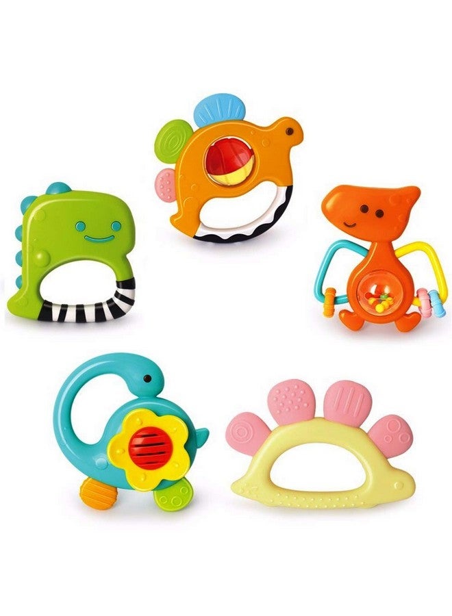 Yiosion Baby Rattles Sets Teether, Shaker, Grab And Spin Rattle, Musical Toy Set, Early Educational Toys Gifts For 3, 6, 9, 12 Month Baby Infant, Newborn - Image 1