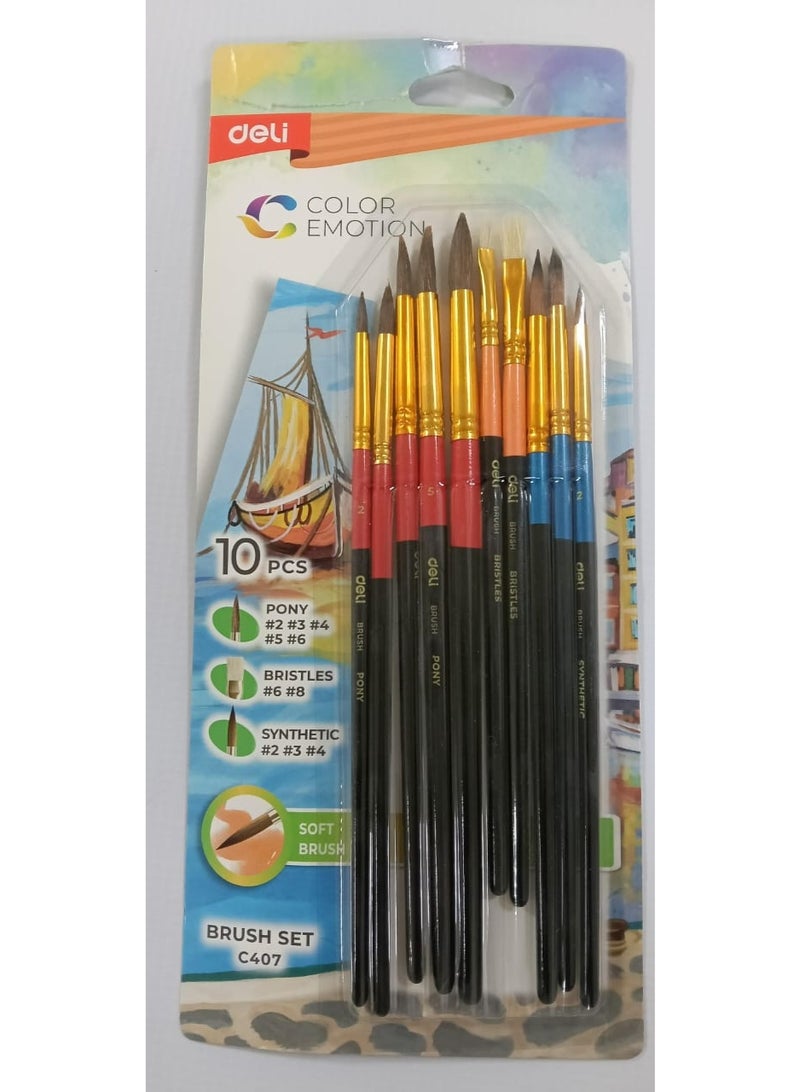 ديلي مجموعة فرش ديلي C407 كولور إيموشن الناعمة، عبوة من 10 قطع - Image 1