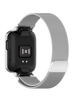 Generic 2 in 1 Stainless Steel Band With Cover Metal Watch Strap With Metal Case For Xiaomi Mi Watch Lite / Redmi Watch Bracelet Frame Cover Protective Case Metal Watchband Wrist (Silver)  - Image 4