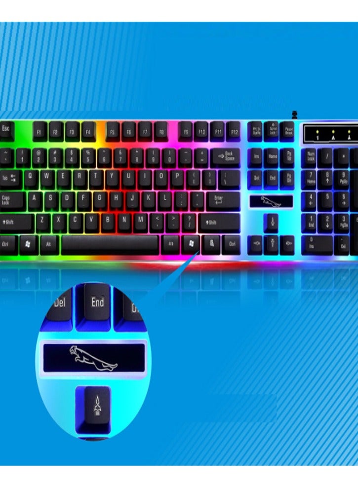 Chaser Leopard G21B Wired Mechanical Keyboard And Mouse Set Black  - Image 2