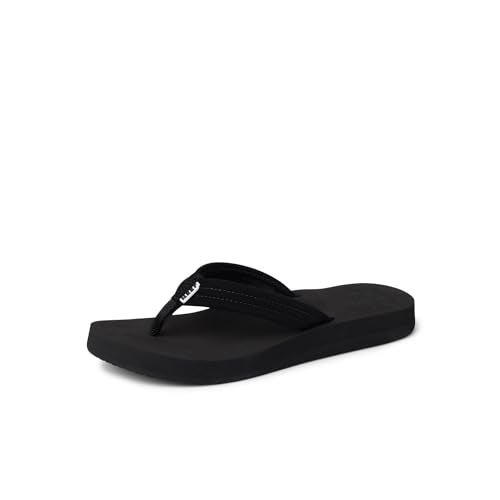 Reef Cushion Breeze Womens Flip Flop, Ultra Soft Cushion Footbed, Arch Support, Black/Black, 8 - Image 1