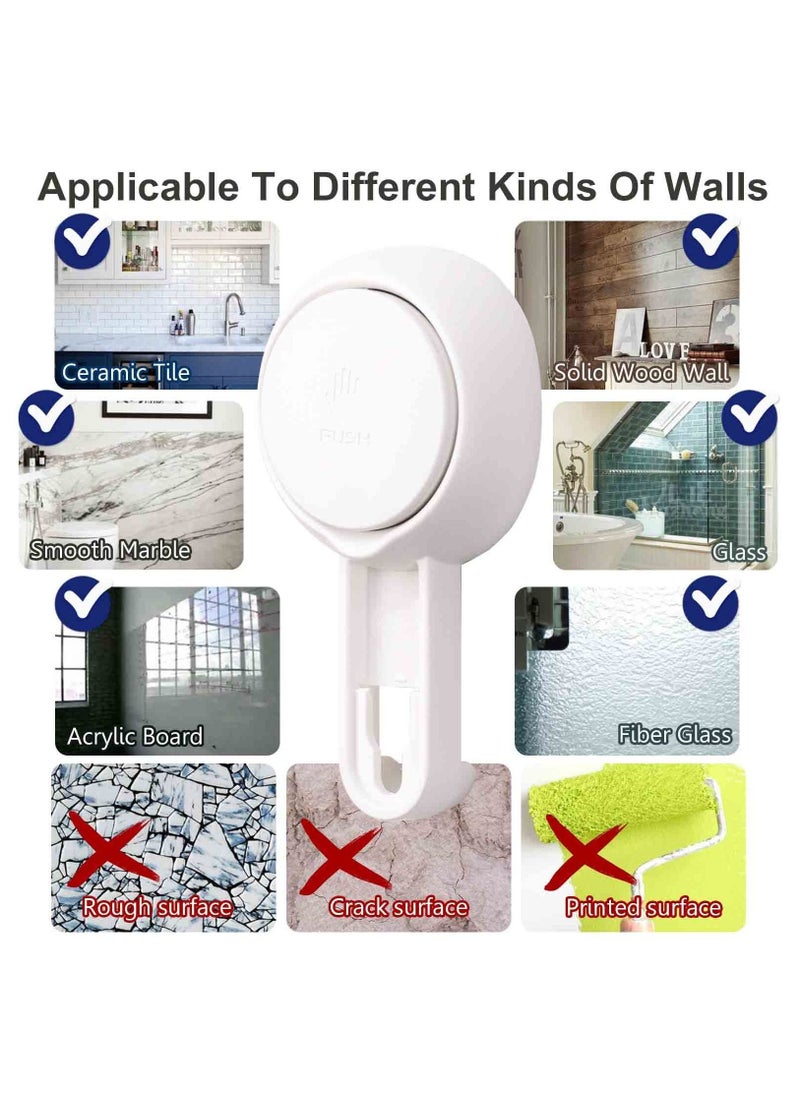 Arabest - Shower Tray, Suction Cup Shower Shelf, Shower Basket, No Drilling Required, Removable, Maximum Load 22lbs, Waterproof Storage Box, White - Image 1