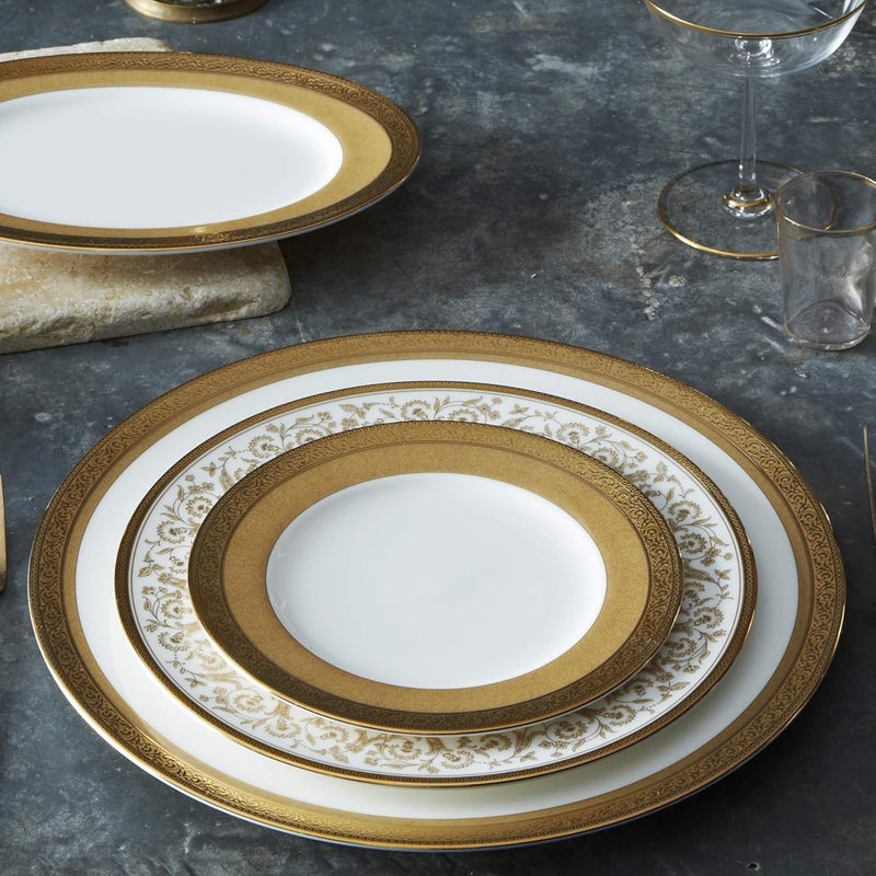 Noritake طقم أدوات المائدة نوريتاكي سُمِت جولد 5 قطع باللون الأبيض - Image 2