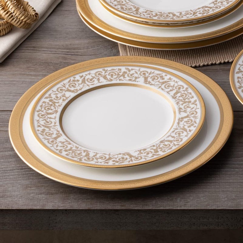 Noritake طقم أدوات المائدة نوريتاكي سُمِت جولد 5 قطع باللون الأبيض - Image 5