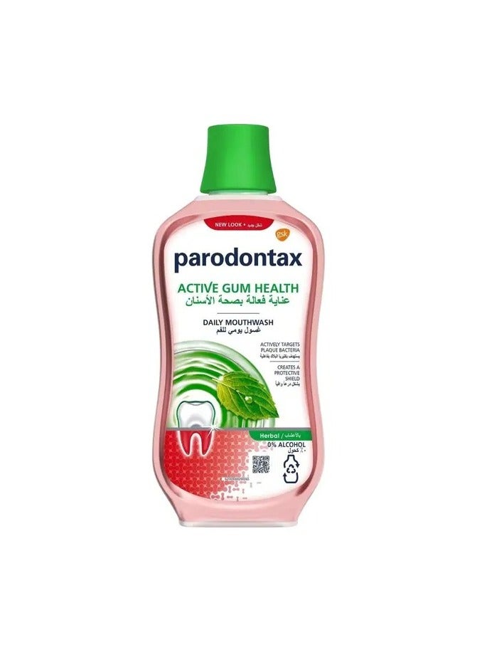 Parodontax Active Gum Health Herbal Daily Mouthwash - free 500 ml