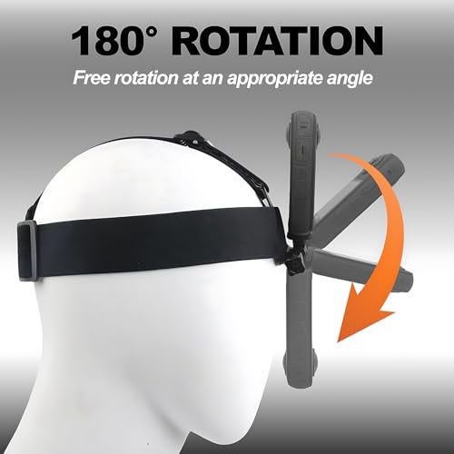 Sruim Head Strap Mount for Insta 360 X5 X4 X3 X2 X ACE Pro ONE RS R GO 2 3, Hat Headband Mount Compatible with GoPro Hero 13 12 11 10 9 8 7, Fusion Max, DJI Osmo Action 2 3 4 5 Pro Cameras - Image 2
