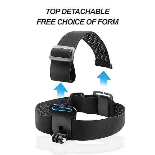 Sruim Head Strap Mount for Insta 360 X5 X4 X3 X2 X ACE Pro ONE RS R GO 2 3, Hat Headband Mount Compatible with GoPro Hero 13 12 11 10 9 8 7, Fusion Max, DJI Osmo Action 2 3 4 5 Pro Cameras - Image 4