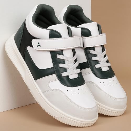 AVANT Kid's Hopster Sneaker Shoes - Soft Cushioned Insole Lightweight Durable Comfortable Trendy Casual Footwear (AVKSH006CL01SIZE1_UK1_Green/Black) - Image 2