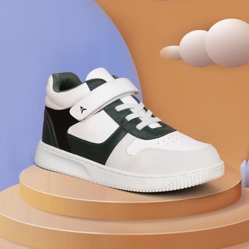 AVANT Kid's Hopster Sneaker Shoes - Soft Cushioned Insole Lightweight Durable Comfortable Trendy Casual Footwear (AVKSH006CL01SIZE1_UK1_Green/Black) - Image 3