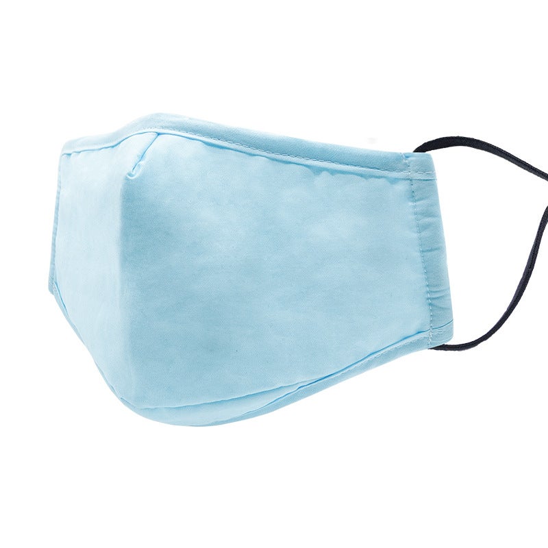 Summer Sun Protection Cotton Face Mask Sky Blue 