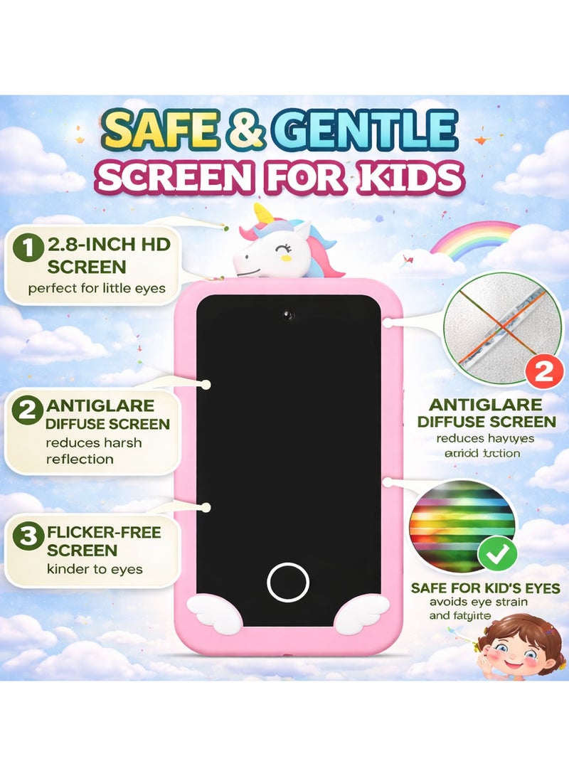 Maanys Kids Smart Phone with Dual Camera, Toddler Phone Toys with Learning Games & MP3 Music Player, Birthday Gift & Travel Toys for Boys & Girls Ages 3-7 - Image 4
