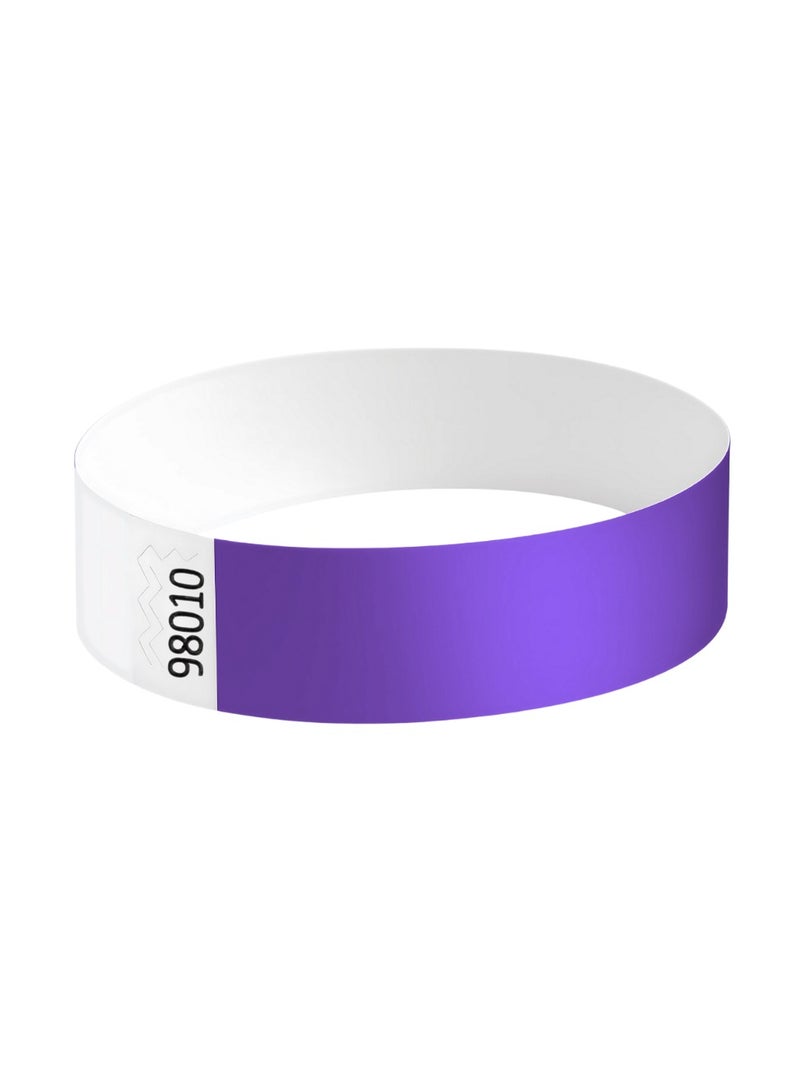 PRINTSHOP4ME Event Paper Wristbands And Identification Bands Made Of Tyveck Material 19mm x 250mm (Purple) - Image 1