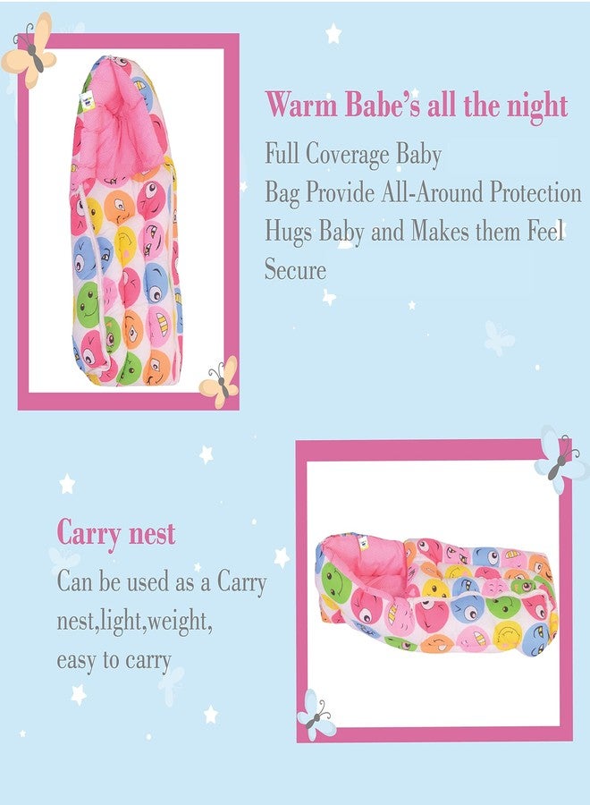 Toddylon Baby Bags 3 in 1 Bed | Wrapper | Newborn Boys Girls | Wearable Blankets | Cotton (0-6 Months) Pink - Image 2