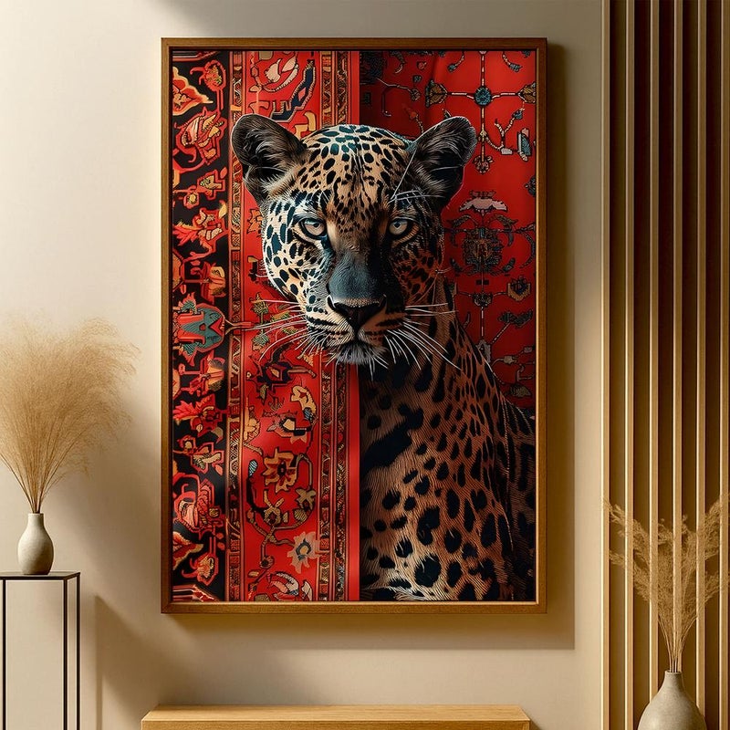 ماركتنا لوحة قماشية بتصميم الفن التراثي مع برواز مجوف مقاس (40×60) قطعة واحدة - Image 1