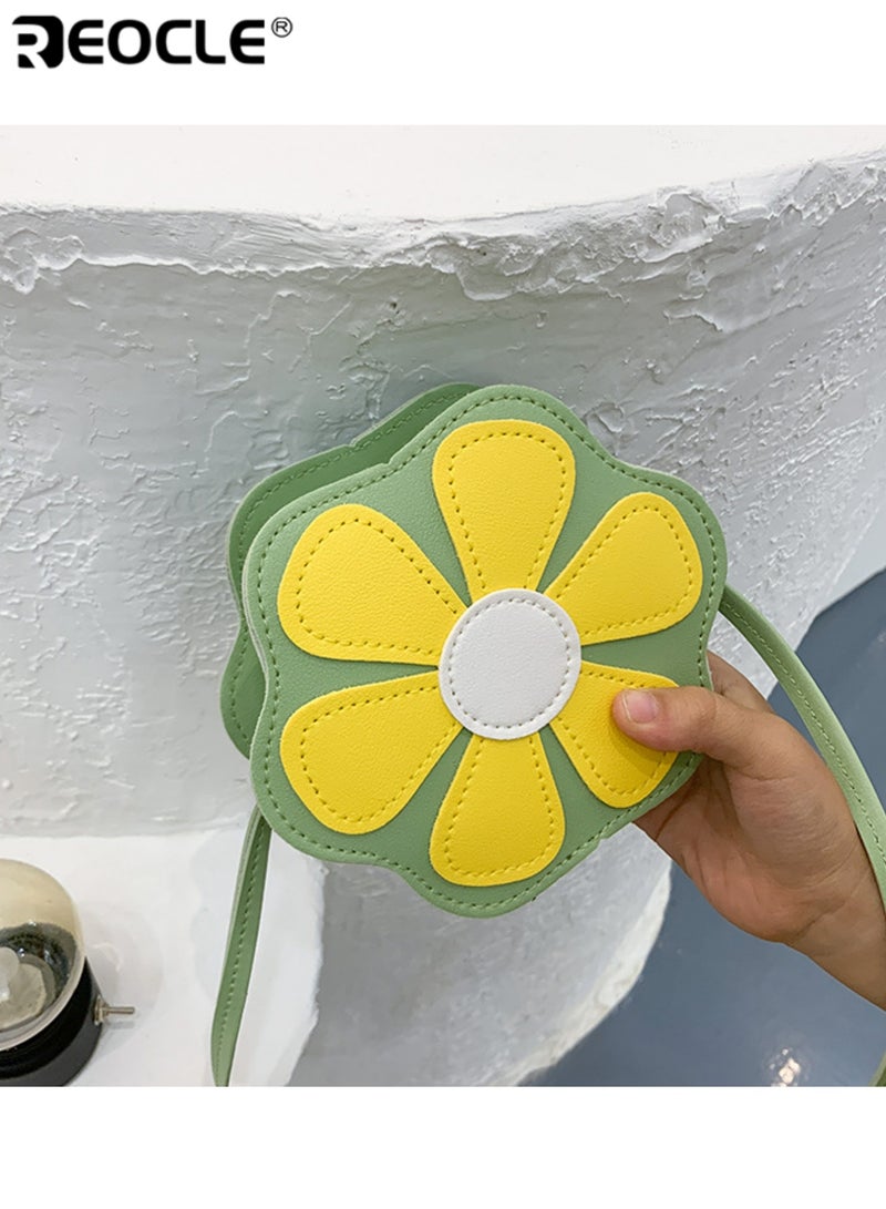 ريوكل حقيبة صدر صغيرة للأطفال على شكل وردة حقيبة كتف يومية عارضة حقيبة تخزين محمولة بتصميم لطيف - Image 5