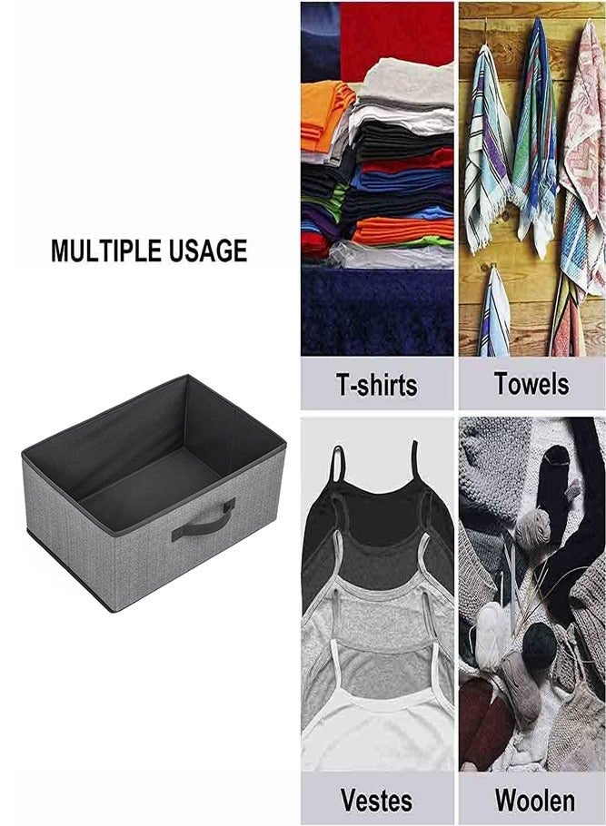 AMERTEER 3-Piece Large Foldable Storage Bags – 23L Fabric Organizers with Sturdy Handles for Clothes, Bedding & Blankets - Image 3