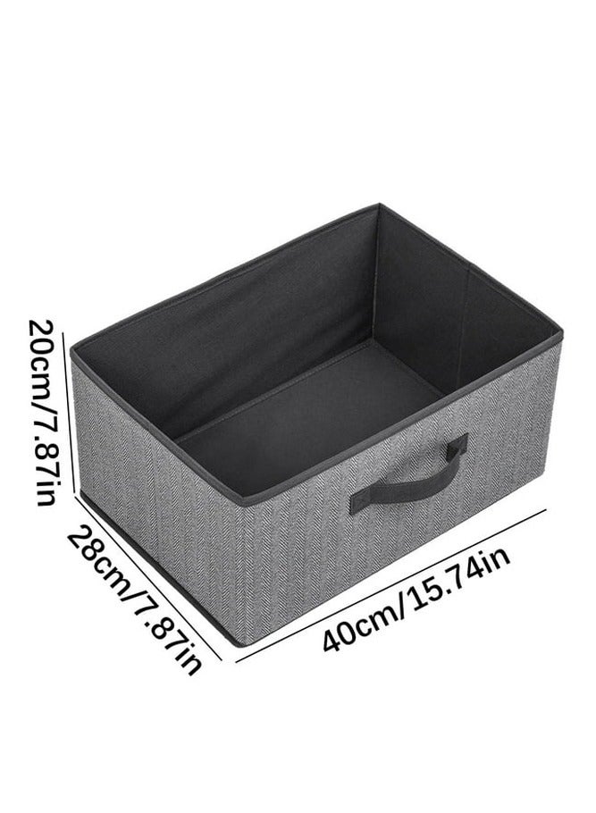 AMERTEER 3-Piece Large Foldable Storage Bags – 23L Fabric Organizers with Sturdy Handles for Clothes, Bedding & Blankets - Image 2