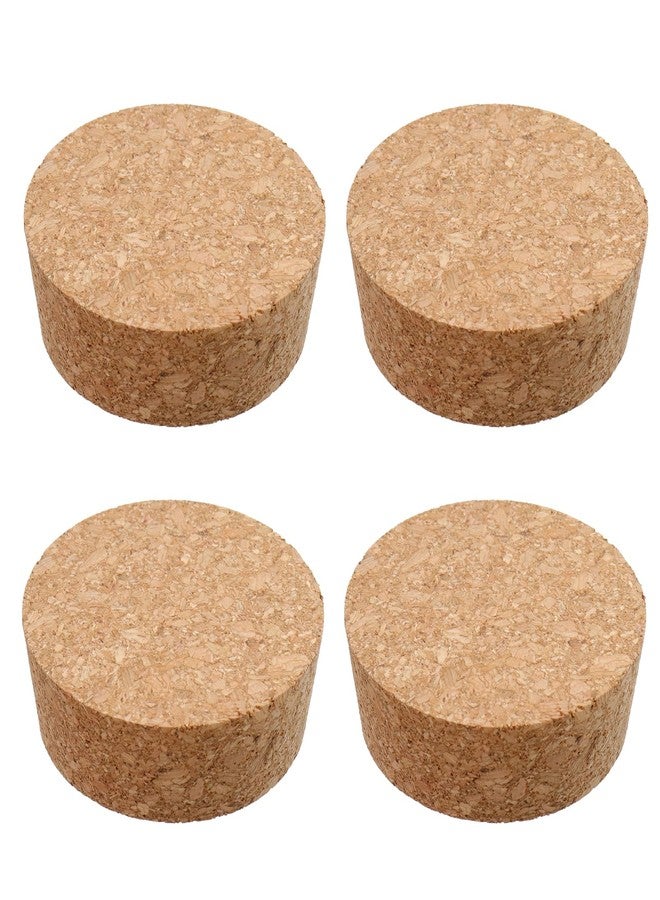 FarBoat مجموعة فاربوت من 4 سدادات زجاجات فلين فاخرة، أغطية برطمانات خشبية طبيعية قابلة لإعادة الاستخدام ذات فوهة واسعة، لون خشبي، مناسبة للتخمير المنزلي، التعليب، والتقديم. - Image 2