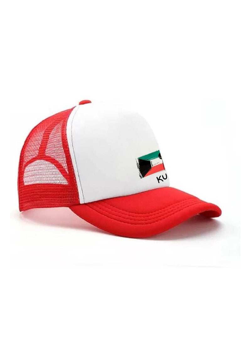 PRINTSHOP4ME Kuwait Mesh Cap With Plastic Closure For Men And Women–Perfect For National Day,Sports Activities And Casual Wear–Great Gift For Sports Fans And Events  - Image 3