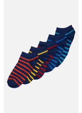 RBX Kids Boy 5 Pairs Yarn Dye Ankle Socks, Multicolor  - Image 2