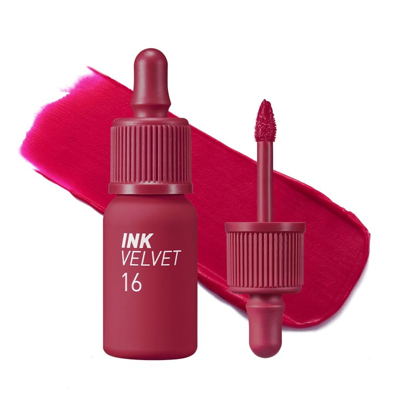 Peripera Ink the Velvet Lip Tint - High Pigment Color, Longwear, Weightless, Not Animal Tested, Gluten-Free, Paraben-Free (016 HEART FUCHSIA PINK) - Image 1