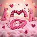 Galepromot Dark Pink Cute DogCat Chew Toys Dog Toys for Chewers Heavy Duty Dental Dog Rope Toy for Dogs Creative Love Heart Shaped Interactive Rope Dog Toys Cotton Puppy Teething Chew Tug Pet Supplies - Image 2