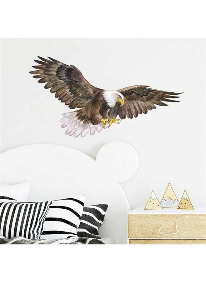 ROFARSO Lifelike Cool Flying Bald Eagle America Bird Wall Stickers Removable Wall Decals Peel And Stick Wall Art Decorations Home Decor For Kid Nursery Baby Bedroom Living Room Playing Room Murals - Image 3