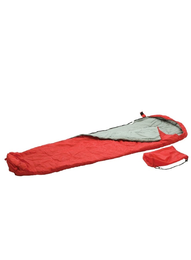 LIVING ACCENTS Breathable Quilted Zipper Closure Camping Sleeping Bag Red 50 x 220 x 80 cm RD-SB224-R - Image 1