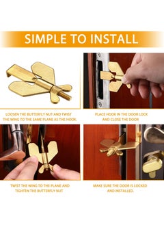 Y&D Portable Door Lock, Home Security Locker Travel Lockdown Locks for Additional Safety and Privacy Devices Traveling Hotel Apartment College  - Image 3