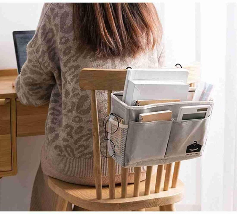 Bedroom Accessories Inside Hanging Bedside Caddy Bedroom Organizer Items And Storage Hostel Essentials Bed Side Storage Organiser Multipurpose Bedside Organizer Hanging Premium 1pcs - Image 5