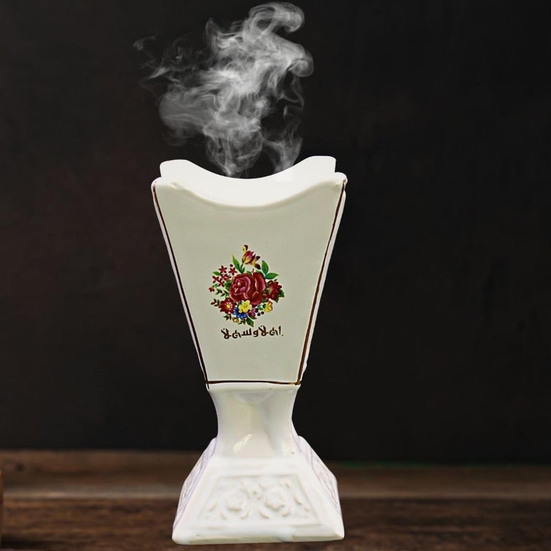 Biki Electric Porcelain Incense Burner | Oud Bakhoor Burner | For Office & Home | Made in Japan 22CM | مبخرة كهربائية | مبخرة عود يابانية - Image 1