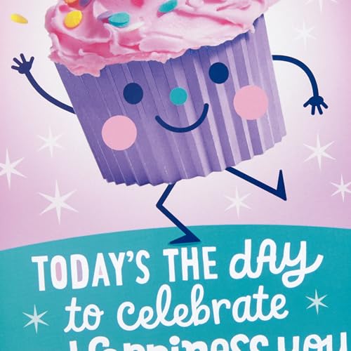 Hallmark Birthday Card for Girls with Sound (Cupcake, Plays Happy by Pharrell Williams) - Image 4
