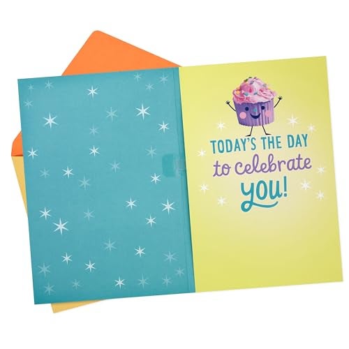 Hallmark Birthday Card for Girls with Sound (Cupcake, Plays Happy by Pharrell Williams) - Image 2