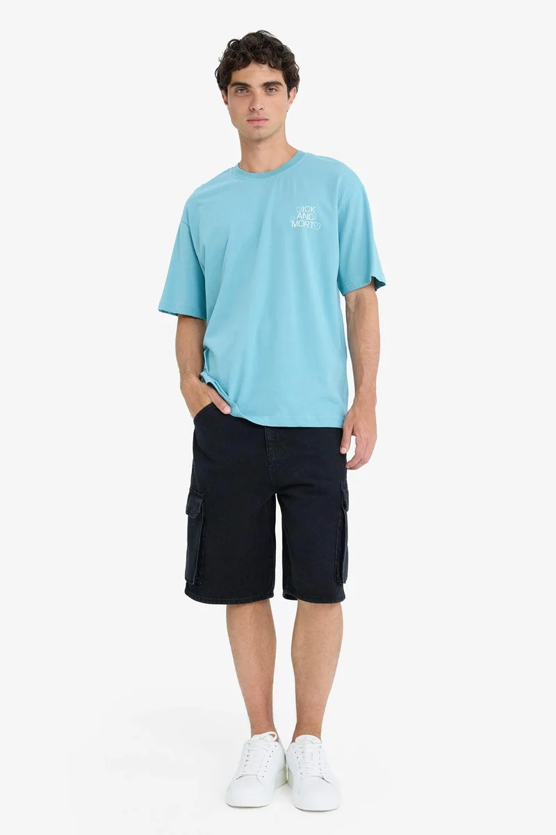 ديفاكتو Cotton Rick and Morty Boxy Fit Relax Fit T-Shirt