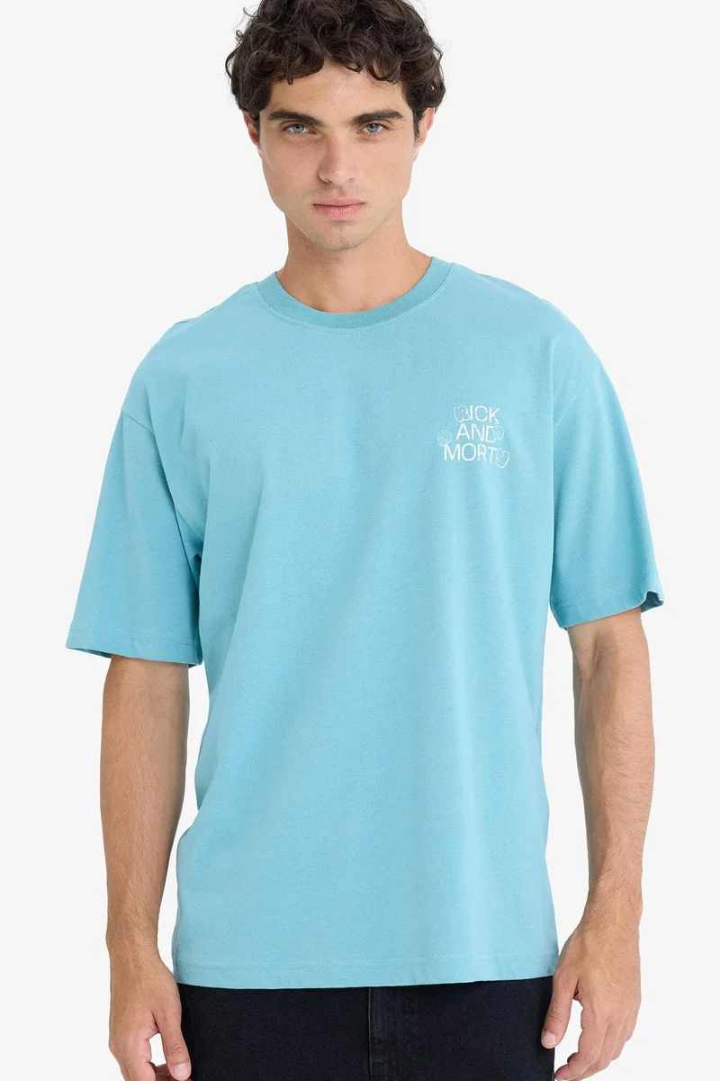 ديفاكتو Cotton Rick and Morty Boxy Fit Relax Fit T-Shirt